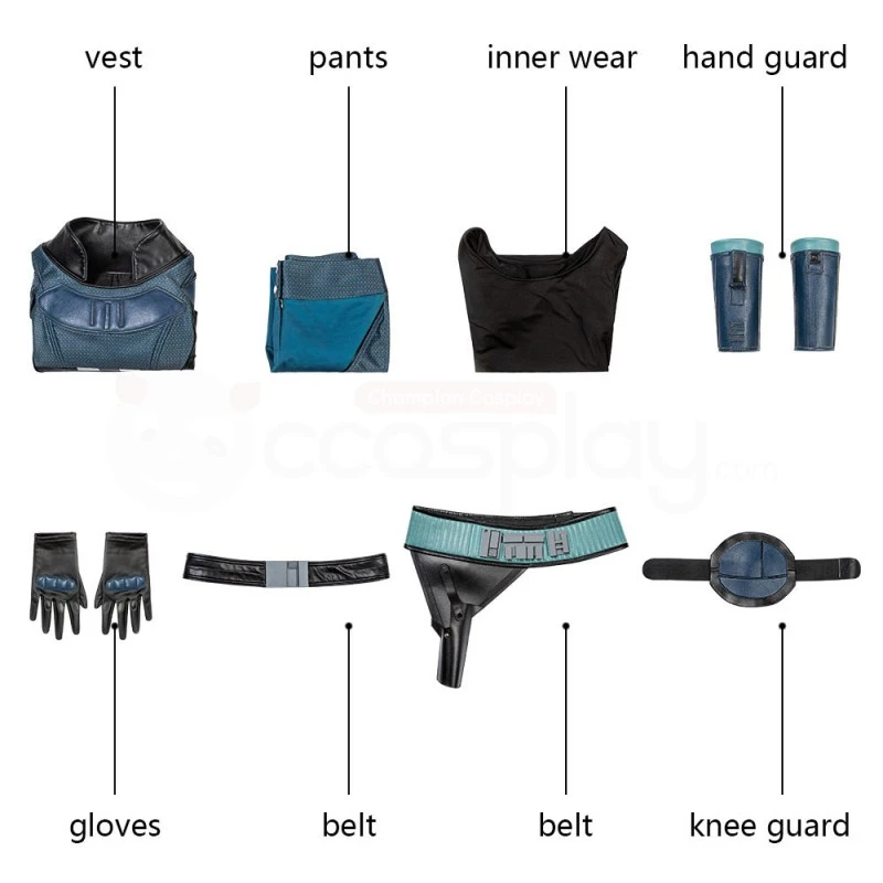 Star Wars The Mandalorian Gina Carano Cosplay Costumes 7 Star Wars The Mandalorian Gina Carano Cosplay Costumes - Image 7