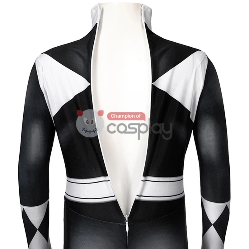 Mighty Morphin Power Rangers Cosplay Costume Black Rangers Suit For Kids 7 Mighty Morphin Power Rangers Cosplay Costume Black Rangers Suit For Kids - Image 7
