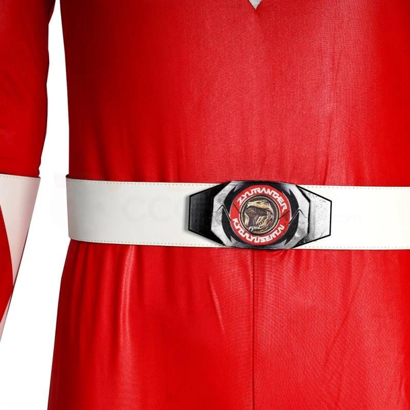 Red Ranger Costume Mighty Morphin Power Rangers Jason Lee Scott Cosplay Suit 8 Red Ranger Costume Mighty Morphin Power Rangers Jason Lee Scott Cosplay Suit - Image 8