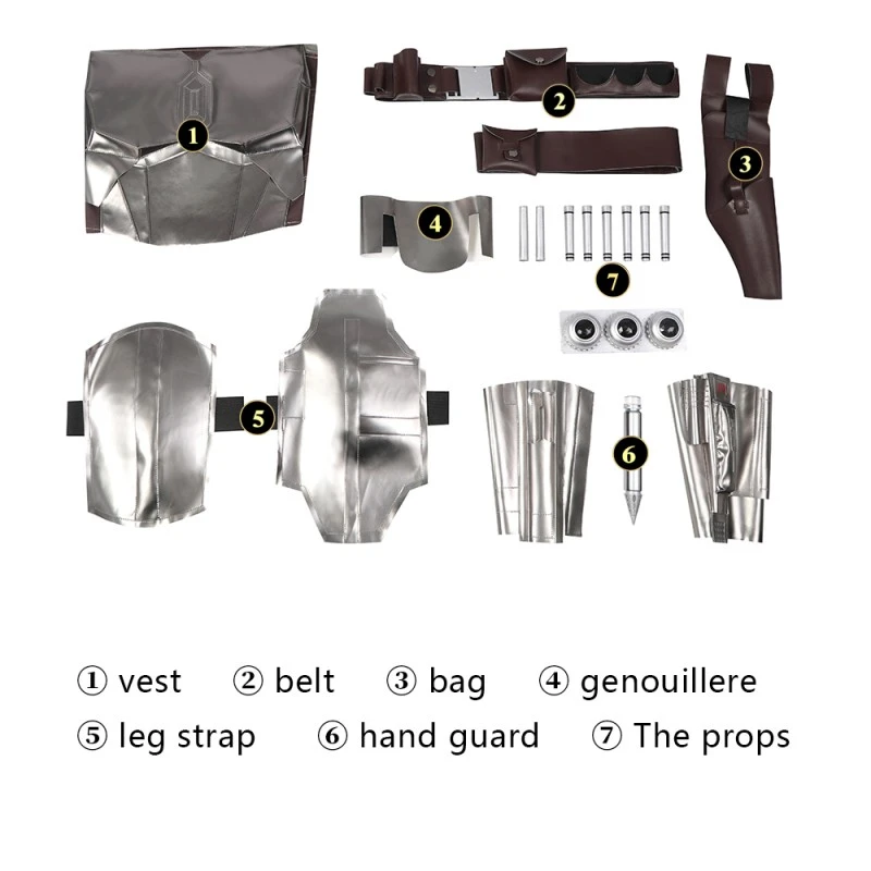 The Mandalorian Season 3 Cosplay Costumes Din Djarin Halloween Party Suit 16 The Mandalorian Season 3 Cosplay Costumes Din Djarin Halloween Party Suit - Image 16