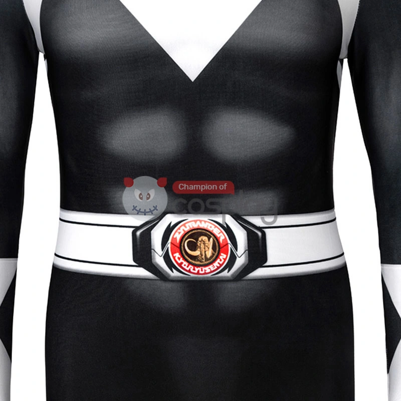 Mighty Morphin Power Rangers Cosplay Costume Black Rangers Suit For Kids 8 Mighty Morphin Power Rangers Cosplay Costume Black Rangers Suit For Kids - Image 8