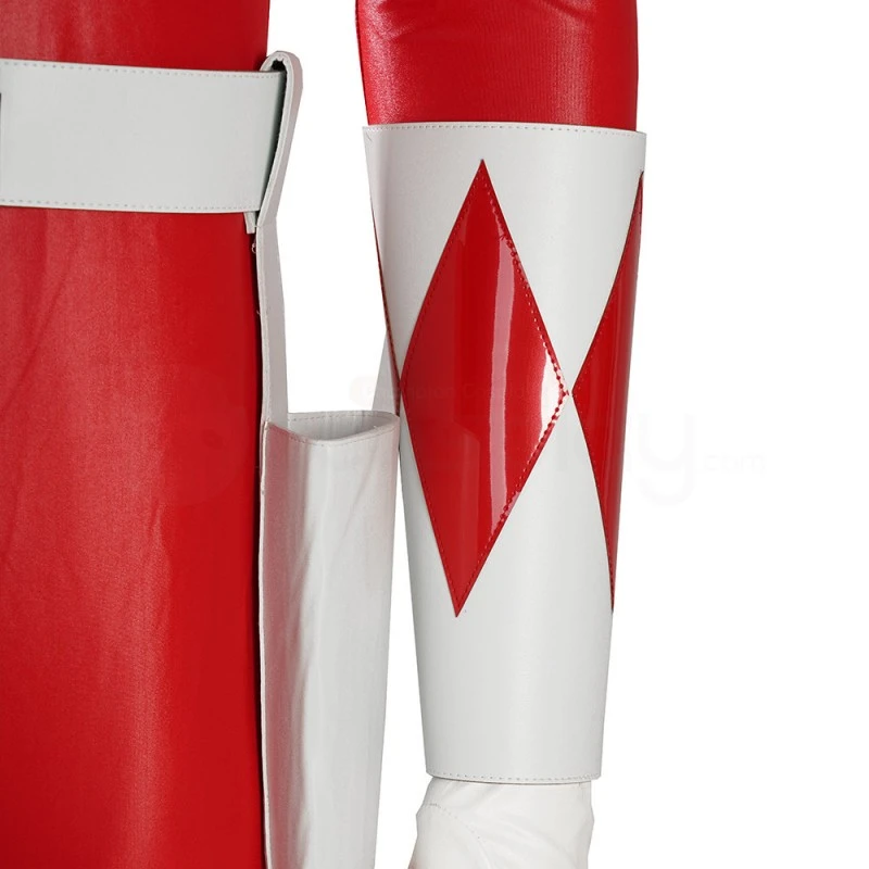 Red Ranger Costume Mighty Morphin Power Rangers Jason Lee Scott Cosplay Suit 9 Red Ranger Costume Mighty Morphin Power Rangers Jason Lee Scott Cosplay Suit - Image 9