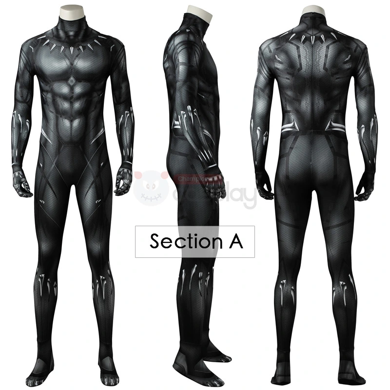Black Panther Jumpsuit T'Challa Cosplay Costumes 2 Black Panther Jumpsuit T'Challa Cosplay Costumes - Image 2