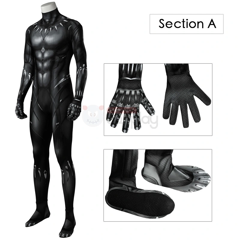 Black Panther Jumpsuit T'Challa Cosplay Costumes 4 Black Panther Jumpsuit T'Challa Cosplay Costumes - Image 4