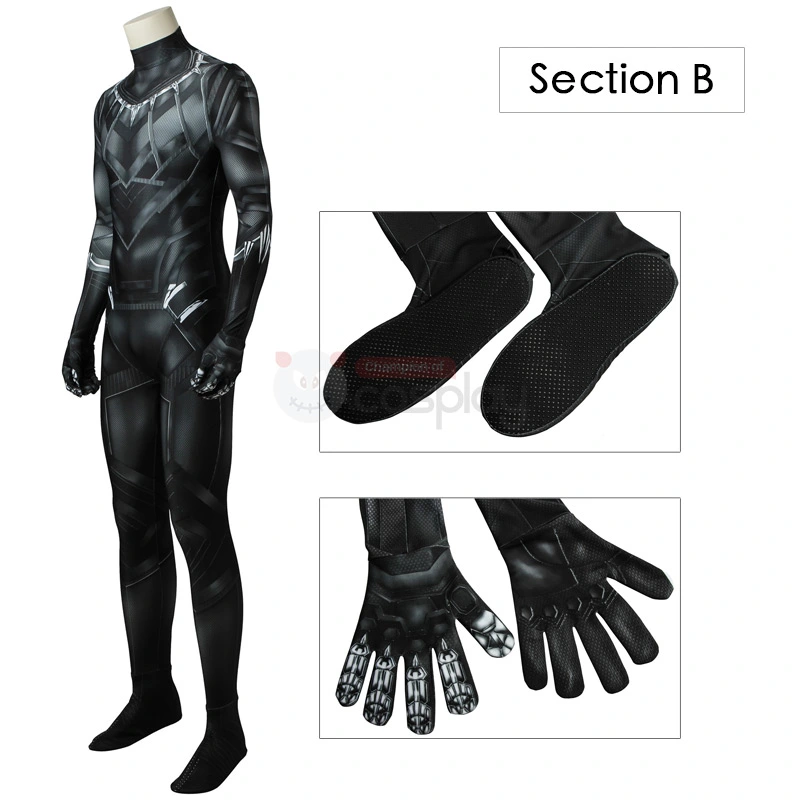Black Panther Jumpsuit T'Challa Cosplay Costumes 7 Black Panther Jumpsuit T'Challa Cosplay Costumes - Image 7