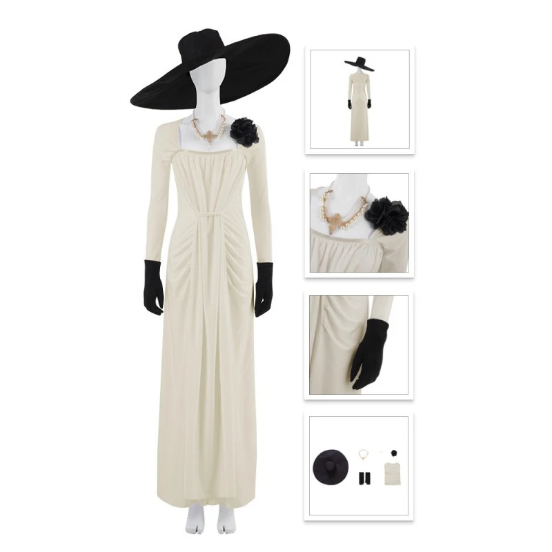 2021 Resident Evil 8 Village Alcina Dimitrescu Dress Cosplay Costume 1 2021 Resident Evil 8 Village Alcina Dimitrescu Dress Cosplay Costume
