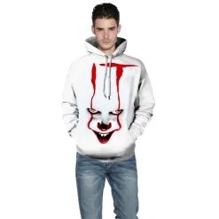 Pennywise White Hoodie It Chapter Two Halloween Sweatshirt -Ready To Ship Sales QYXH 151 3 800x800 1