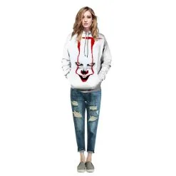 Pennywise White Hoodie It Chapter Two Halloween Sweatshirt -Ready To Ship Sales QYXH 151 4 800x800 1