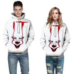Pennywise White Hoodie It Chapter Two Halloween Sweatshirt -Ready To Ship Sales QYXH 151 5 800x800 1
