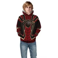 Kids Avengers Endgame Spider Man Long Sleeve Hoodie -Ready To Ship Sales TZ 071 03 800x800 1