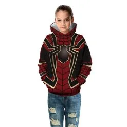 Kids Avengers Endgame Spider Man Long Sleeve Hoodie -Ready To Ship Sales TZ 071 04 800x800 1