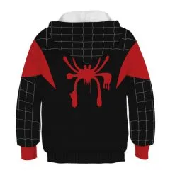 Kids Spider-Man Into The Spider-Verse Pattern Miles Morales Long Sleeve Hoodie -Ready To Ship Sales TZ 129 2 800x800 1