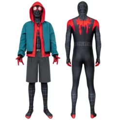 Spider-Man Into The Spider-Verse Cosplay Costume Miles Morales Jumpsuit