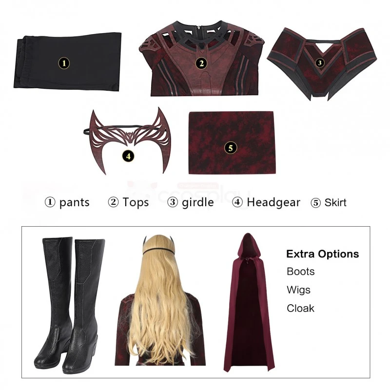 Scarlet Witch Cosplay Costume Doctor Strange In The Multiverse Of Madness Cosplay Suits 7 Scarlet Witch Cosplay Costume Doctor Strange In The Multiverse Of Madness Cosplay Suits - Image 7